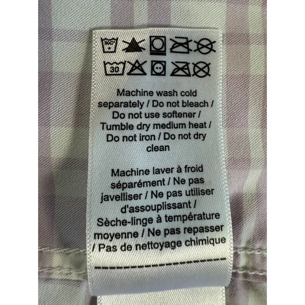 Untuckit Shirt Men XL Purple Plaid Button Up‎ Long Sleeve Pocket Lightweight - Picture 15 of 16